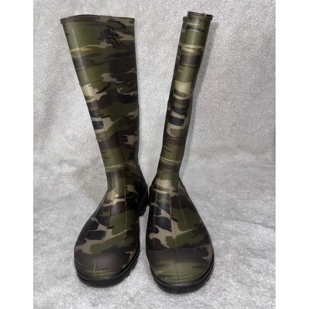 Northerner Unisex Camo Rain Boots 5 Green Tiger Stripe Rubber Waterproof
